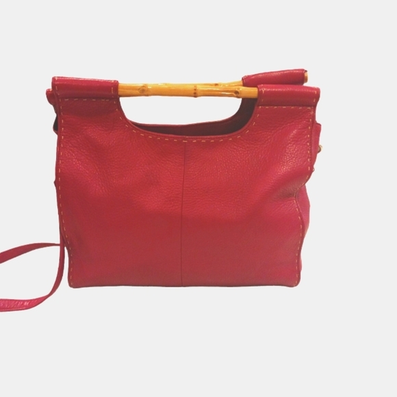 Vintage Fossil Red Leather Clutch Shoulder Bag - Picture 3 of 10